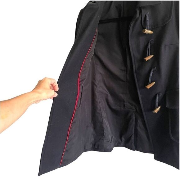 GAP Wool Paddington Toggle Winter Coat Navy Blue XS - Picture 3 of 8